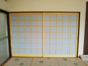 リフォームした住宅の建具 信州 下條村 丸正木工所