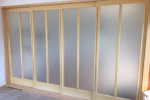 長尺建具を作製して納めました 信州 下條村 丸正木工所