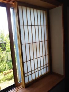 出窓に障子を作りました 信州 下條村 丸正木工所