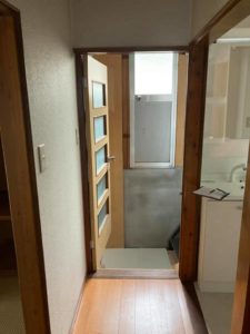 旧の扉です 信州 下條村 丸正木工所
