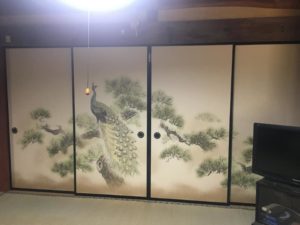 襖の貼り替えをさせて頂きました。 信州 下條村 丸正木工所
