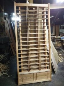 障子を作っています。 信州 下條村 丸正木工所
