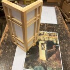 石灯籠の額を作りました 信州 下條村 丸正木工所
