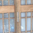 木製玄関引き違い戸 鍵取付施工工事 信州 下條村 丸正木工所
