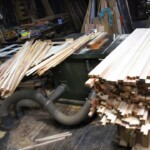 柿を干す棒を作ります。 信州 下條村 丸正木工所