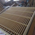 中透きを製作しています。枠までつきました。 下條村 丸正木工所