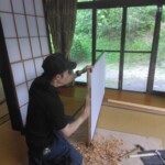 障子の貼替えをさせて頂きました。 下條村 丸正木工所