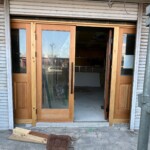 愛知県の現場に来ています。新築の店舗です。下條村 丸正木工所