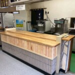 下條村の道の駅 フードコートのカウンターのプチ改装 下條村 丸正木工所