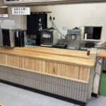 下條村の道の駅 フードコートのカウンターのプチ改装 下條村 丸正木工所