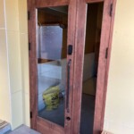店舗の入口の建具を製作させて頂きました。 下條村 丸正木工所