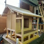 氏神様のお祠を製作しています 下條村 丸正木工所